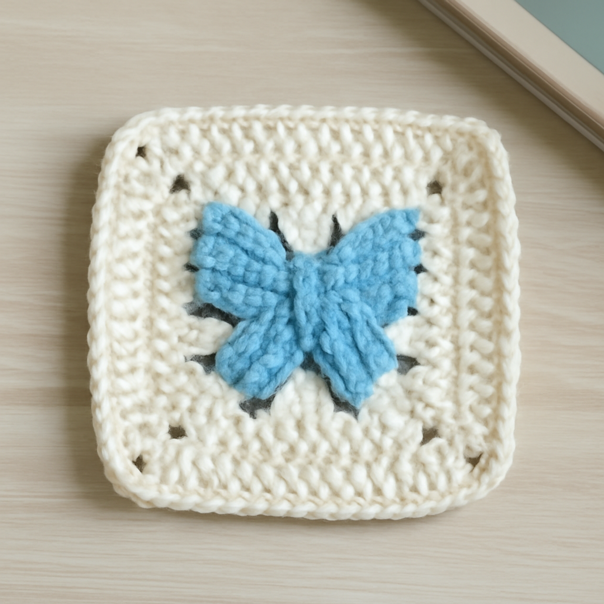 Whimsical Butterfly Granny Square: A Colorful Crochet Delight