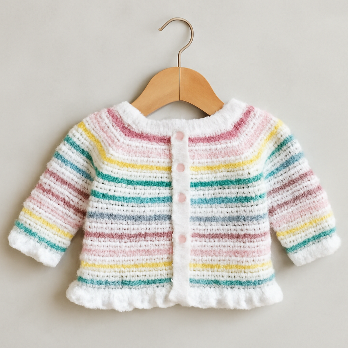 Charming Crochet Baby Cardigan for Stylish Infants