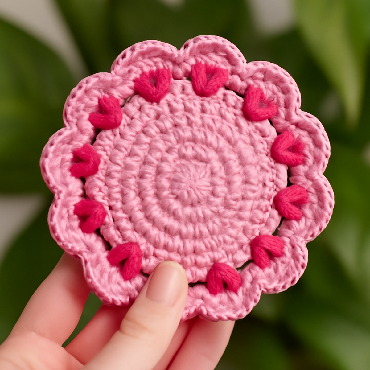 Charming Crochet Coaster: Quick & Colorful Beginner Project