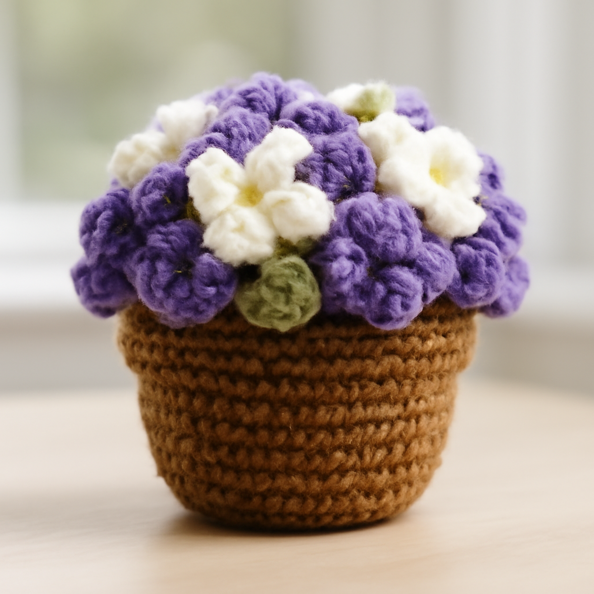 Whimsical Crochet Flower Pot for Cozy Home Decor