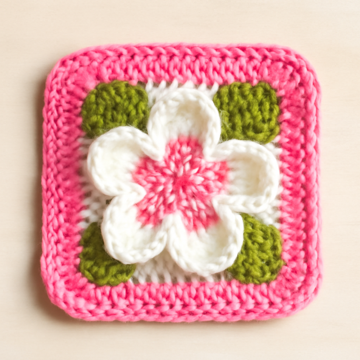 Charming Crochet Flower Square for Cozy Home Decor