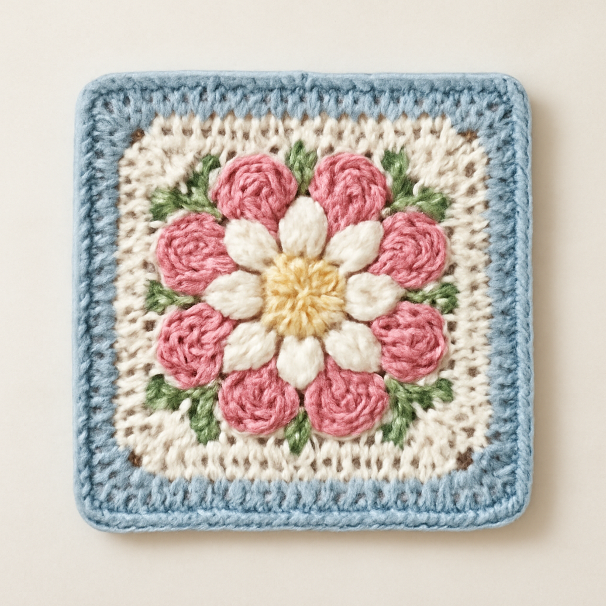 Floral Harmony Crochet Square Pattern for Vibrant Décor