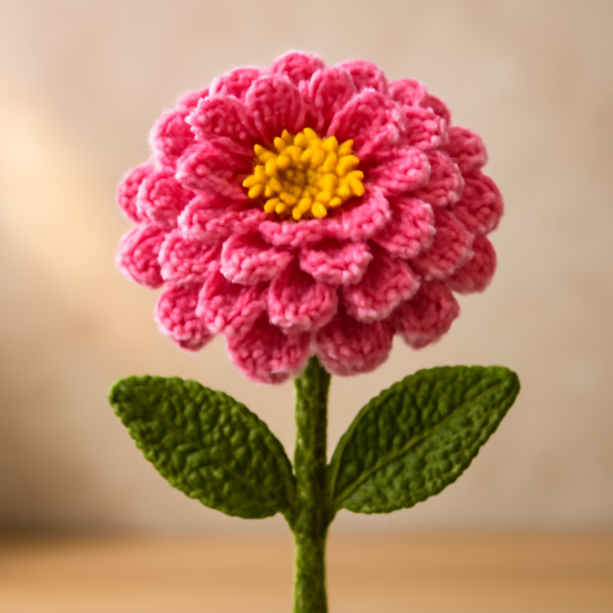 Create a Cheerful Crochet Zinnia Flower in Cozy Colors