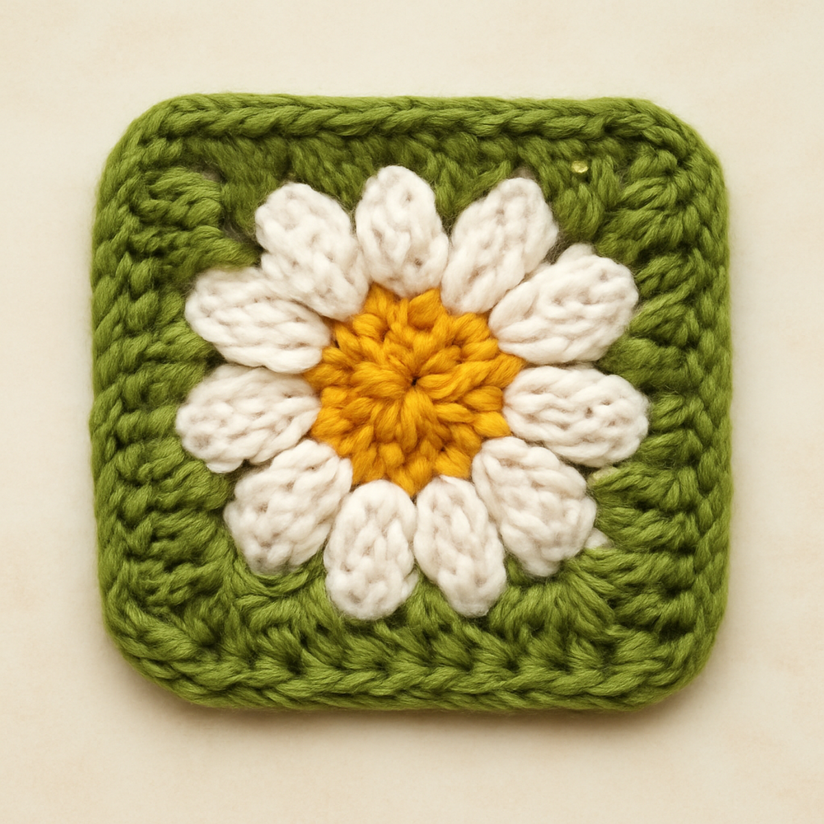 Charming Daisy Granny Square: A Flower-Inspired Crochet Delight