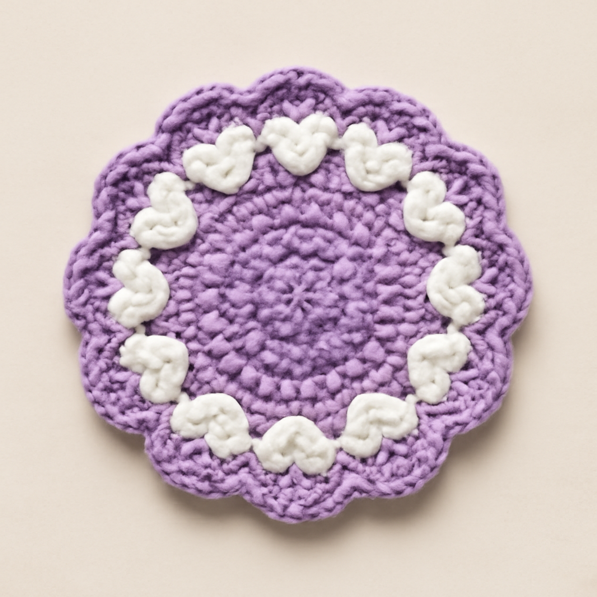 Whimsical Heart Coaster Crochet: Quick & Fun Decor Project