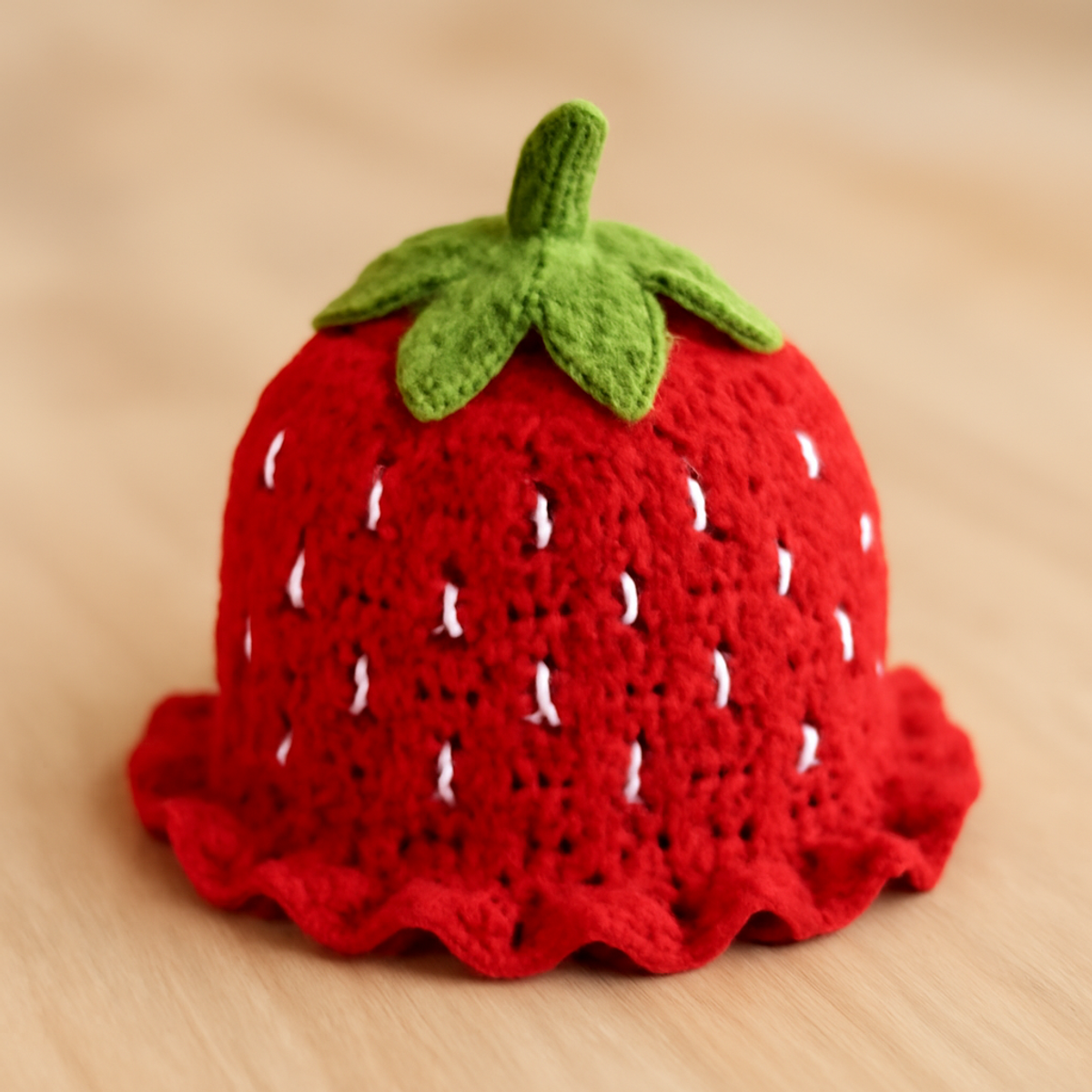 Playful Strawberry Hat Crochet Pattern for Kids