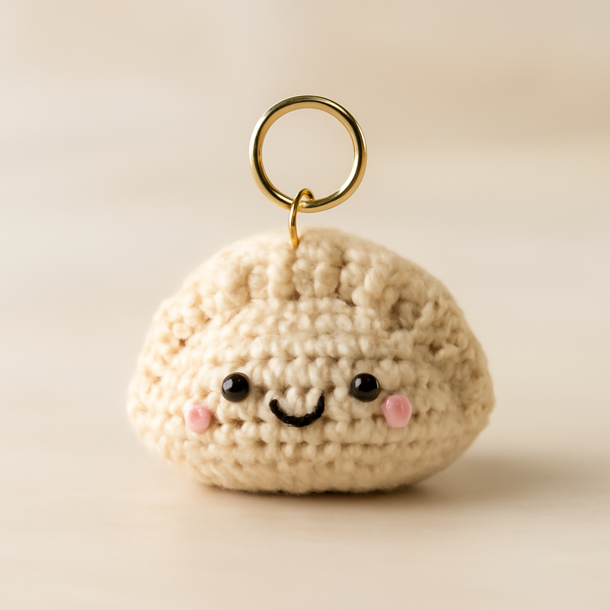 Charming Tiny Dumpling Keychain: A Quick Crochet Delight