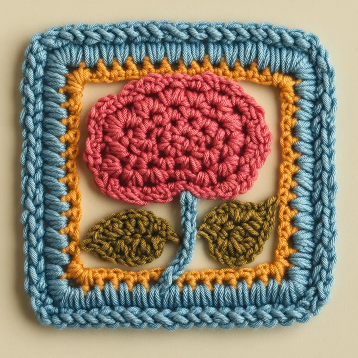 floral crochet square