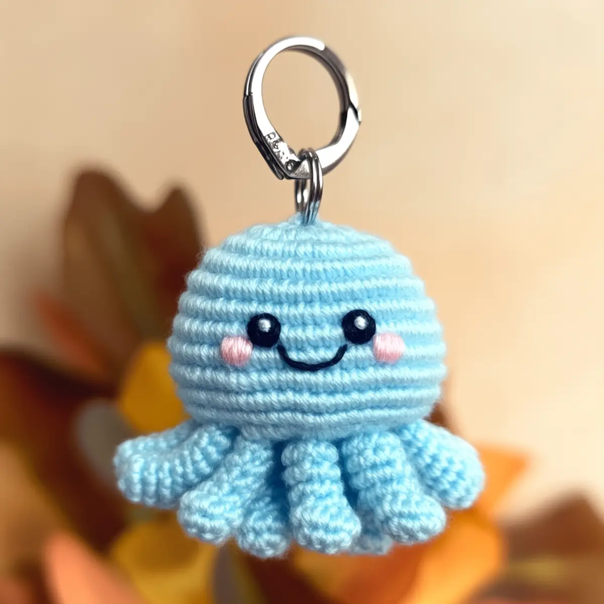 tiny jellyfish keychain