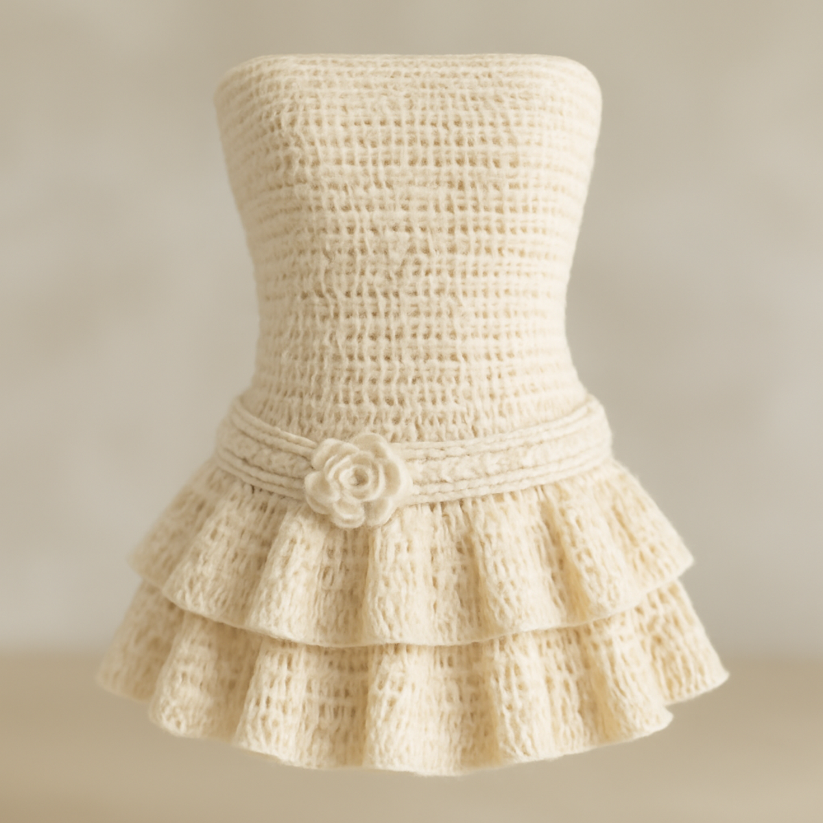 Playful Crochet Ruffle Dress for Summer Days
